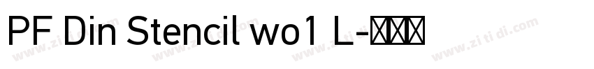 PF Din Stencil wo1 L字体转换